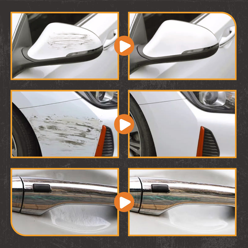 Arenzza car scratch repair paste in a tube, designed for car accessories, showing the product ready for use on vehicle surfaces.