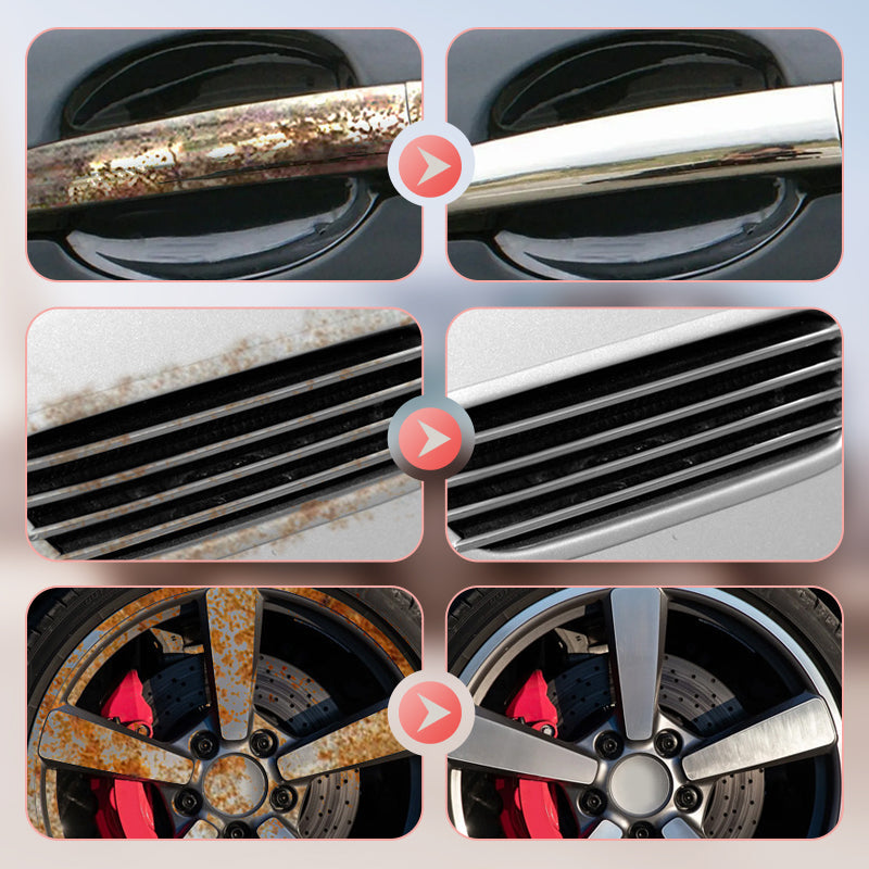 Arenzza multifunctional car rust remover spray bottle with nozzle, designed for cleaning and protecting vehicle metal surfaces.