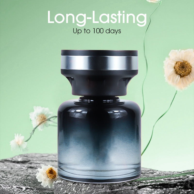 Arenzza long-lasting plant extract car fragrance in a sleek bottle, designed as a car accessory for freshening vehicle interiors.