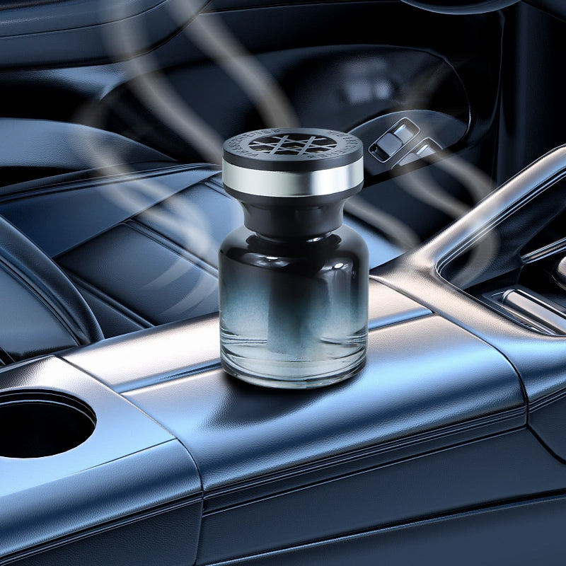 Arenzza long-lasting plant extract car fragrance diffuser with green plant design, designed for freshening vehicle interiors.