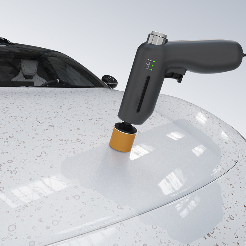 Arenzza electric car scratch repair polisher with a black handle and polishing pad, designed for car scratch removal and detailing.