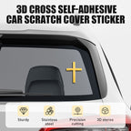 Arenzza Metal Jesus Christ cross badge sticker, 3D self-adhesive car scratch cover decal for vehicle decoration.
