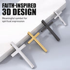 Arenzza Metal Jesus Christ Cross badge sticker for cars, 3D self-adhesive scratch cover decal on a vehicle surface.