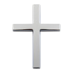 Arenzza Metal Jesus Christ Cross badge sticker, 3D self-adhesive car accessory, designed to cover scratches on vehicle surfaces.