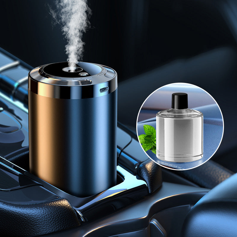 Arenzza smart car diffuser set with light and spray modes, featuring a sleek design and adjustable features for vehicle interior.