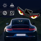 Arenzza Solar Devil's Eye LED car warning light with four modes, waterproof design, solar powered, placed on a vehicle.