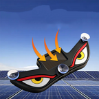Arenzza Solar Devil's Eye LED car warning light with four modes, waterproof design, solar-powered, used as a car safety accessory.