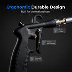 Arenzza high-pressure pneumatic air cleaning gun for cars, with a trigger and nozzle for powerful dust and debris removal.