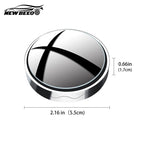 Pair of Arenzza car blind spot mirrors for improved visibility, showing reflective surfaces mounted on a vehicle.
