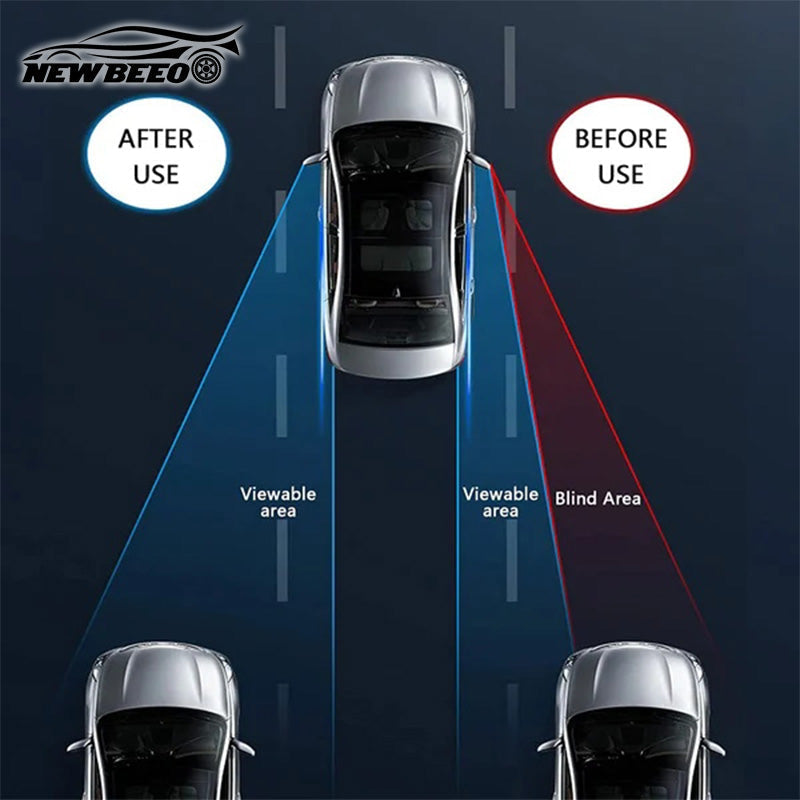 Pair of Arenzza car blind spot mirrors for improved visibility, showing reflective surfaces and mounting brackets in the image.