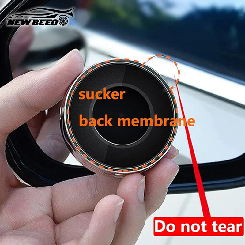 Pair of Arenzza car blind spot mirrors with adjustable convex surface for improved visibility and safety while driving.