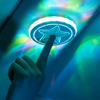 Arenzza magnetic rechargeable car interior roof light with multiple lighting modes, mounted on a vehicle ceiling.