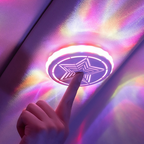 Arenzza magnetic rechargeable car interior roof light with multiple lighting modes, installed on a vehicle ceiling.