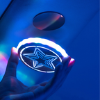 Arenzza magnetic rechargeable car interior roof light with multiple lighting modes mounted inside a vehicle.