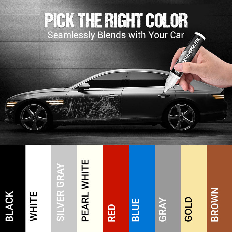 Arenzza car scratch repair pen for car accessories, featuring a black pen with white cap and label, designed to fix car scratches.