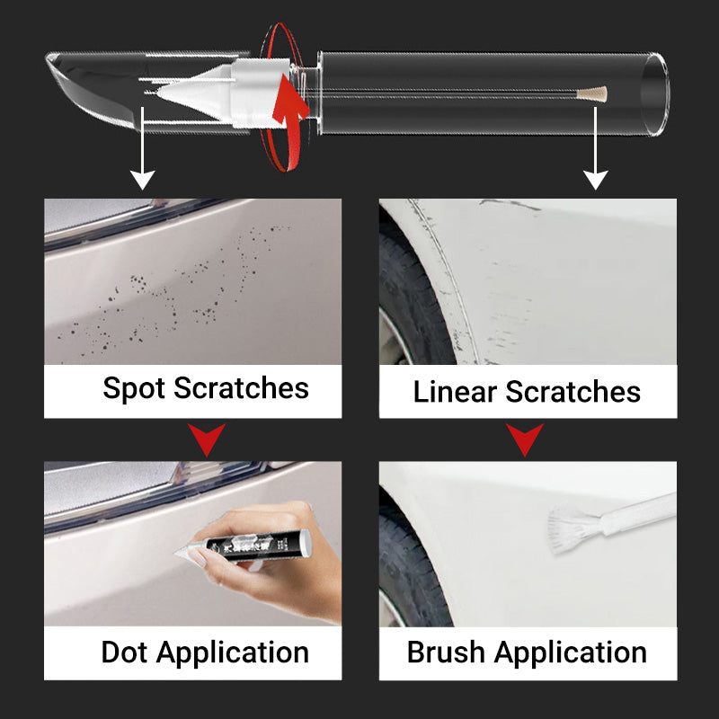 Arenzza car scratch repair pen for car accessories, showing the pen and packaging on a white background.