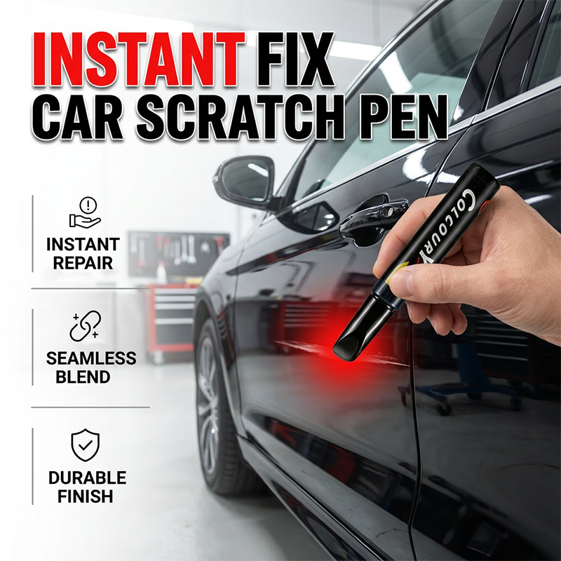 Arenzza car scratch repair touch-up paint pen with black cap and label, designed for car scratch repair and touch-up.