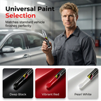 Arenzza car scratch repair touch-up paint pen for automotive scratches, shown with black and white paint options.