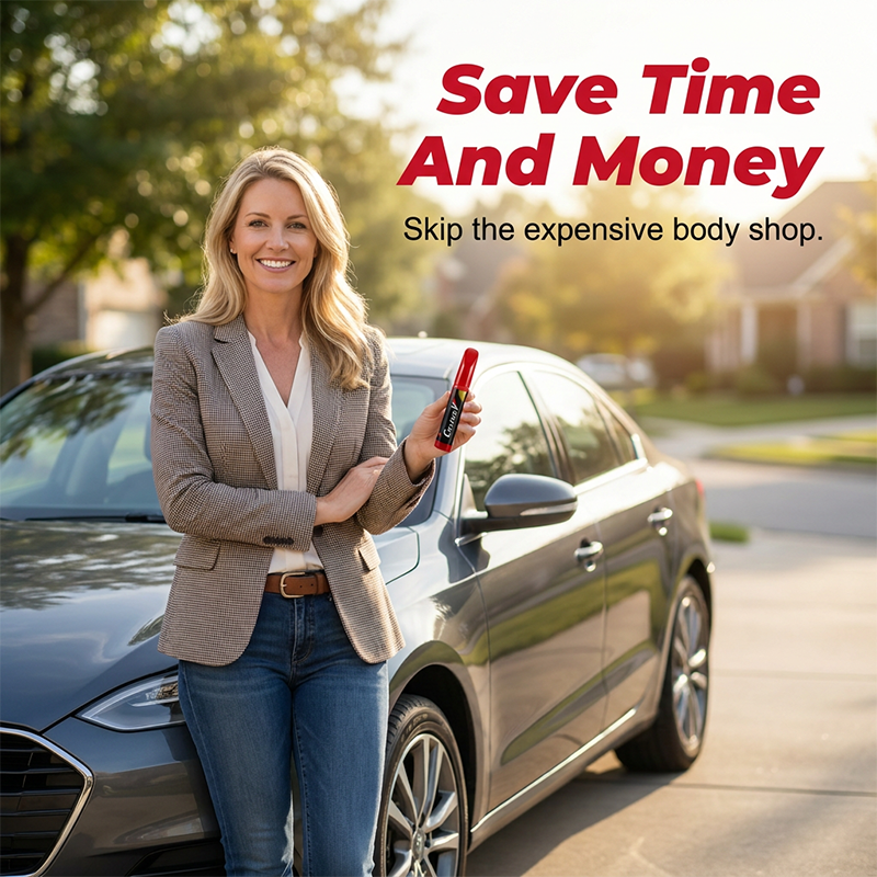 Arenzza car scratch repair touch-up paint pen with black ink, designed for quick and easy vehicle scratch repairs.