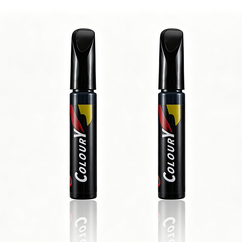 Arenzza car scratch repair touch-up paint pen, black color, for car accessories, with a fine tip for detailed scratch fixing.