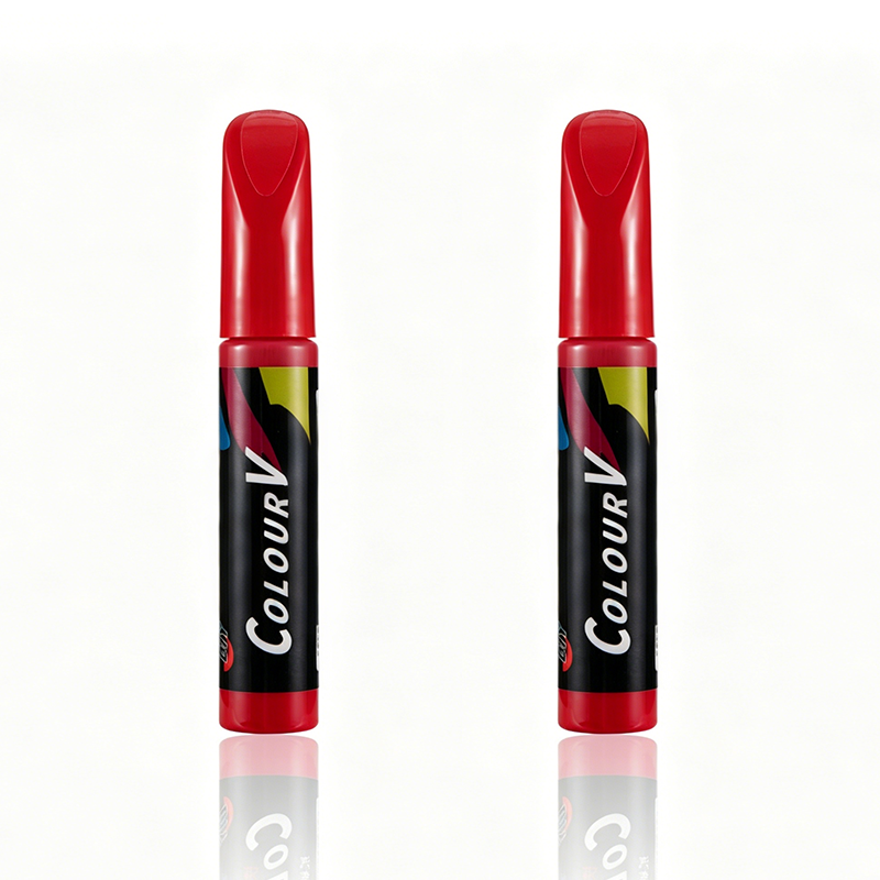 Arenzza car scratch repair touch-up paint pen with black and white ink for vehicle touch-ups and scratch repairs.