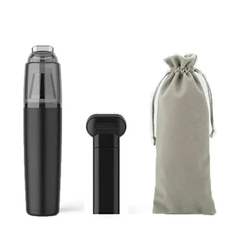 Arenzza Slim V8 Mate cordless car vacuum with ultra-slim design, high power, and long battery life, shown in a car interior.