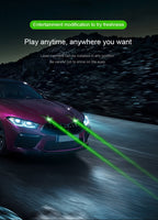 Arenzza Car Safety Warning Long-range Remote Pilot Laser Light mounted on a vehicle for enhanced visibility and safety.
