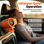 Arenzza hands-free personal cooling fan with LED display, car accessory, showing compact design and adjustable airflow.