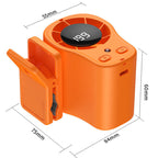 Arenzza hands-free personal cooling fan with LED display, car accessory, compact design, perfect for staying cool on the go.