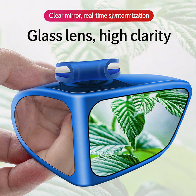 Arenzza dual-lens 360° adjustable blind spot car mirror with two convex lenses for improved rear visibility.