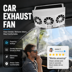 Arenzza solar car cooling artifact air circulation exhaust fan mounted inside a vehicle, designed to improve airflow and cooling.