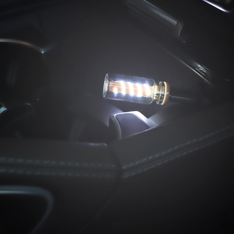 Arenzza USB LED car interior ambient lighting strip installed inside a vehicle, providing colorful ambient illumination.