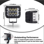Arenzza dual color LED car light installed on a vehicle's side, providing vibrant illumination for car accessories.