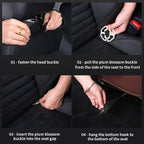 Arenzza car back seat leather organizer with foldable table, designed for car accessories to keep essentials tidy and accessible.