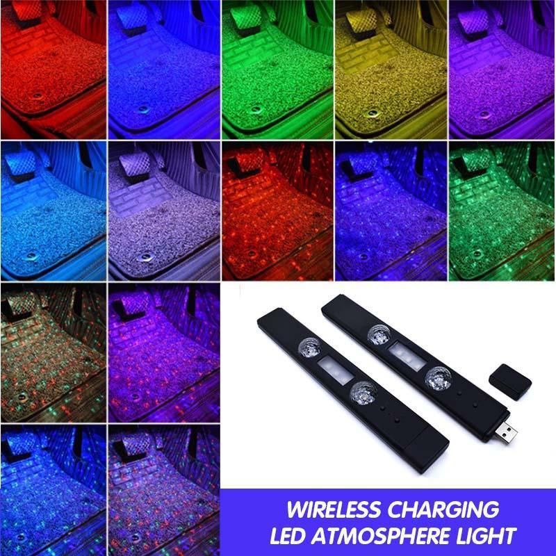 Arenzza wireless charging LED ambient light for cars, sleek design with ambient glow, compatible with various vehicle interiors.