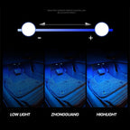 Arenzza wireless charging LED ambient light for car accessories, showcasing a sleek, illuminated interior lighting setup.