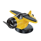 Arenzza solar-powered airplane-shaped car ornament mounted on a vehicle dashboard or rearview mirror.