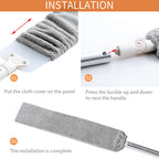 Arenzza multifunction retractable microfiber dust brush gap mop with extendable handle and compact design for cleaning tight spaces.