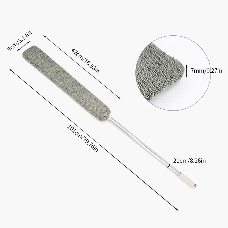 Arenzza multifunction retractable microfiber dust brush and gap mop for cleaning tight spaces and surfaces.