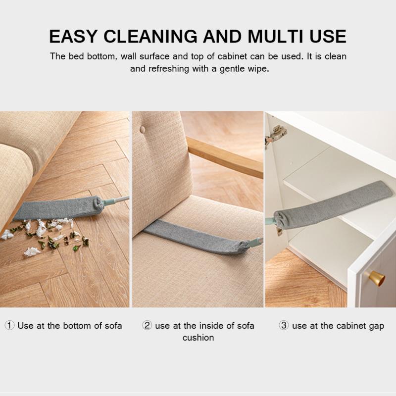 Arenzza multifunction retractable microfiber dust brush and gap mop for cleaning tight spaces and surfaces.