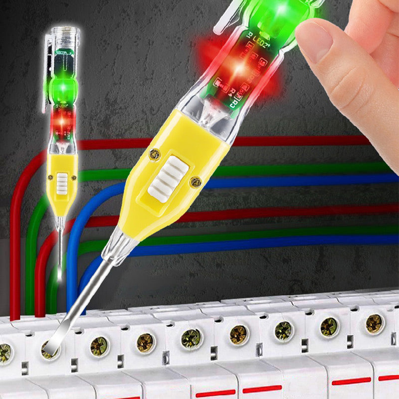 Arenzza 3-in-1 magnetic voltage tester screwdriver with flashlight, featuring a sleek design and built-in voltage detection and illumination.