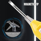 Arenzza 3-in-1 Magnetic Voltage Tester Screwdriver with flashlight, showing the tool's handle, magnetized tip, and built-in light.
