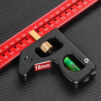 Arenzza combination square ruler with 45-90 degree markings, featuring a metal ruler and adjustable head for precise woodworking.