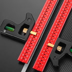 Arenzza combination square ruler with 45-90 degree markings, featuring a metal ruler and adjustable head for precise woodworking.