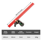 Arenzza combination square ruler with 45-90 degree marking, metal tool for precise measurements and marking in woodworking.