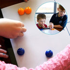 Arenzza mini curling ball stress relief toy, interactive and colorful, designed for stress relief and fidgeting.