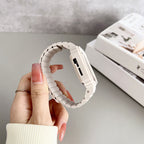 Arenzza magnetic silicone band for Apple Watch, flexible black strap with secure magnetic closure, designed for comfortable wear.