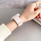 Arenzza magnetic silicone band for Apple Watch, featuring a sleek closure design and vibrant color options.