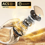 Arenzza waterproof Bluetooth ear-hook headphones with in-ear design, black color, and ergonomic fit for active use.