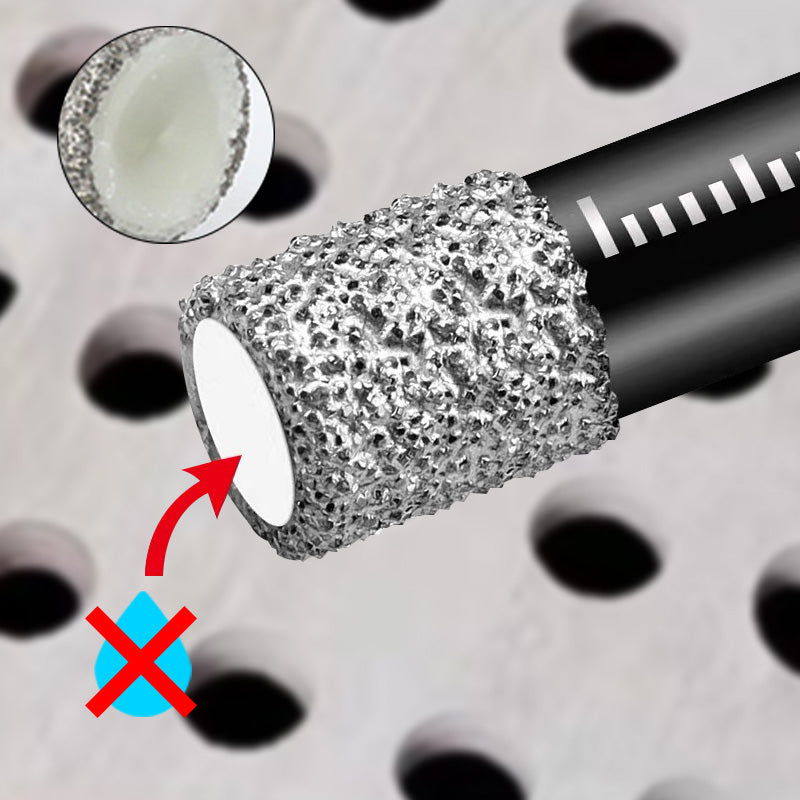 Arenzza hex shank drill bits for marble, tile, and stone used in construction and DIY projects, shown in a close-up image.